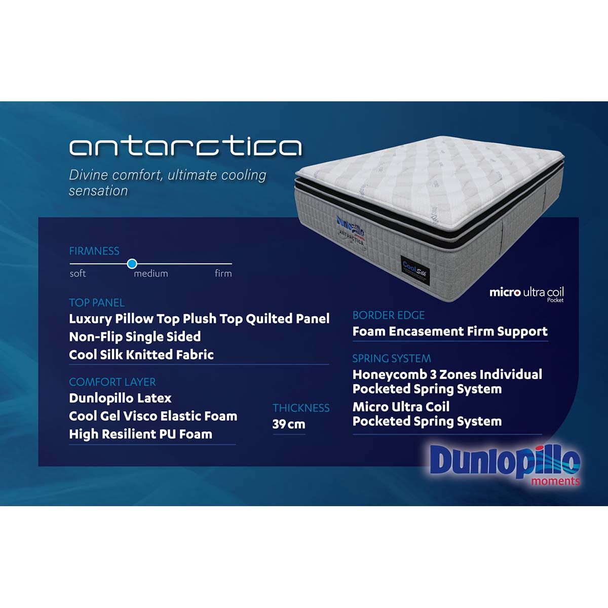 dunlopillo cool silk mattress